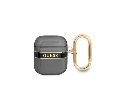 Guess TPU Printed Stripe Pouzdro Airpods 1 2 seda