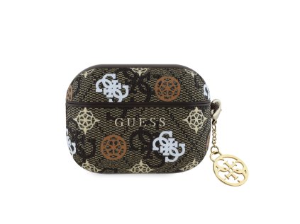 guess pu 4g peony charm pouzdro pro airpods 3 brown ie13410243