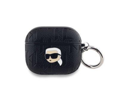 karl lagerfeld pu embossed karl head pouzdro pro airpods 3 black ie12889229