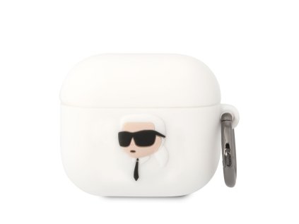 karl lagerfeld 3d logo nft karl head silikonove pouzdro pro airpods 3 white ie10791371 (1)