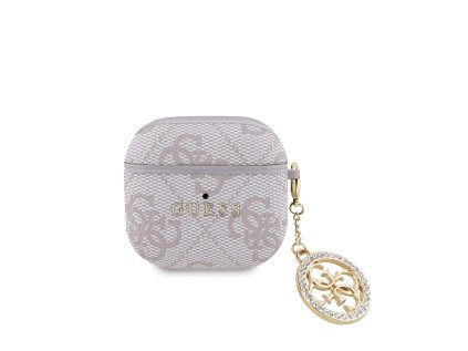 guess 4g script pc pu charm pouzdro pro airpods 4 pink ie13583013