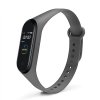 Mi Band 3 4 nahradni naramek jednobarevny tmave seda