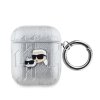 karl lagerfeld pu embossed karl and choupette heads pouzdro pro airpods 1 2 silver ie12889214