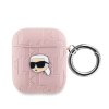 karl lagerfeld pu embossed karl head pouzdro pro airpods 1 2 pink ie12889231