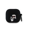 karl lagerfeld 3d logo nft karl and choupette silikonove pouzdro pro airpods 4 black ie13583010