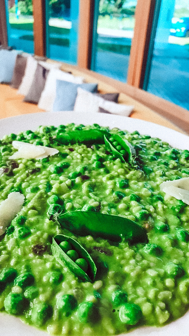 hráškové risotto