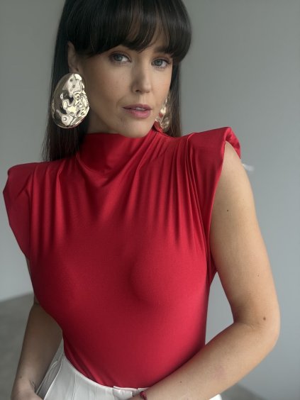 Bodysuit with shoulder pads