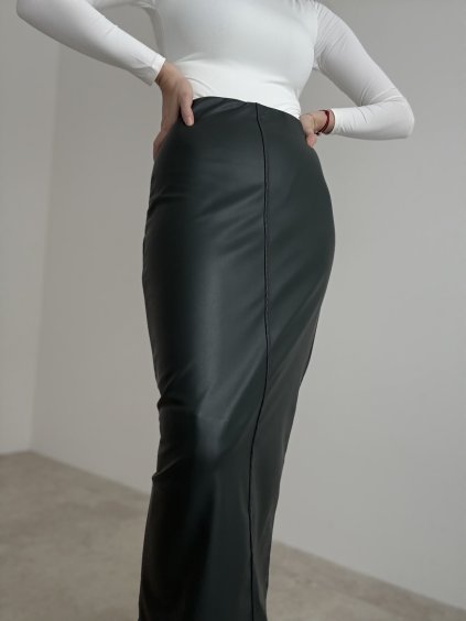 Faux leather skirt