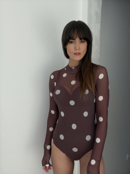 Polka-dot bodysuit