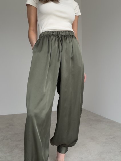 Satin trousers