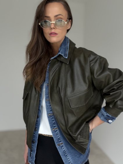Faux leather jacket