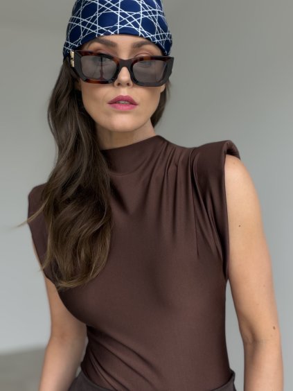 Bodysuit with shoulder pads