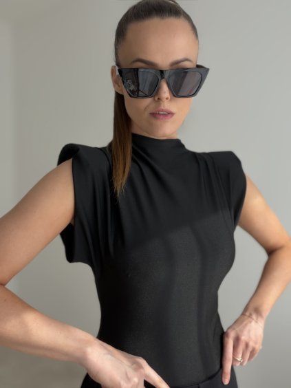 Bodysuit with shoulder pads