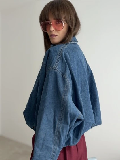 Balloon denim jacket