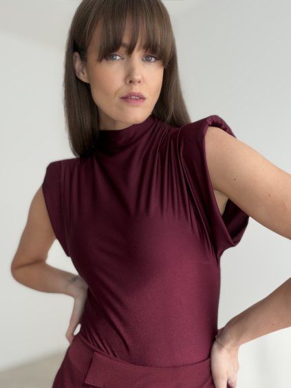 Bodysuit with shoulder pads