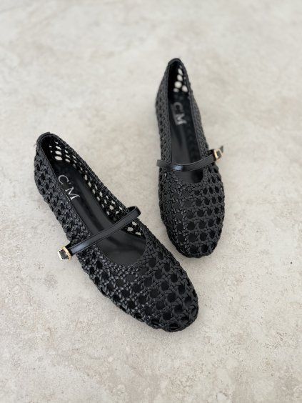 Mesh ballet flats