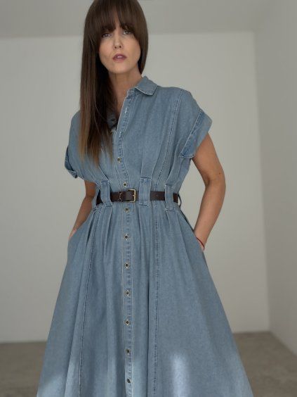 Denim maxi dress