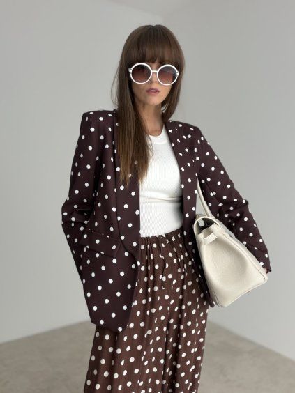 Polka dot blazer