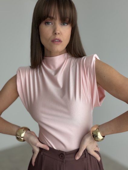 Bodysuit with shoulder pads