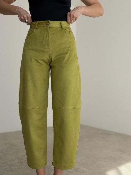 Suede trousers