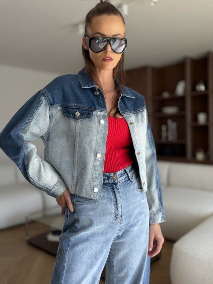 Ombre denim jacket