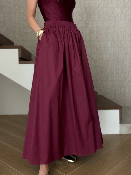 Bavlnená maxi sukňa