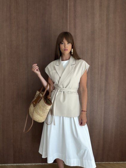 Tie-waist blazer