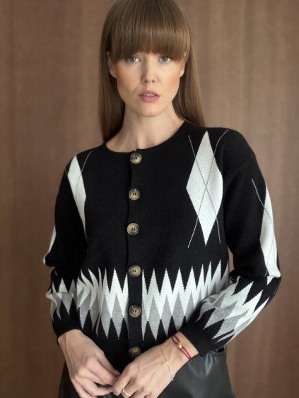 Sweter we wzór argyle