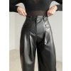 Faux leather trousers