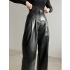 Faux leather trousers