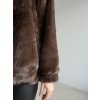 Faux fur coat with hood