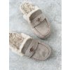 Faux fur slippers