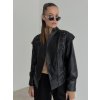 Faux leather jacket with a belt