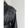 Faux leather jacket with a belt