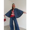 Denim cape