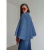 Denim cape