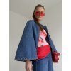 Denim cape
