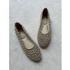 Metallic ballet flats