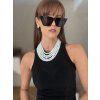 Layered pearl necklace
