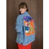 Denim jacket with appliqué