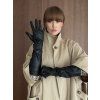 Faux leather gloves