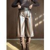 Faux leather trousers