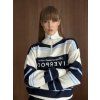 Sweter w paski na zamek