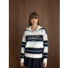 Sweter w paski na zamek