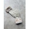 Fur-trimmed gloves