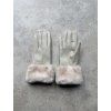 Fur-trimmed gloves
