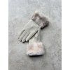 Fur-trimmed gloves