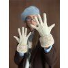 Fur-trimmed gloves