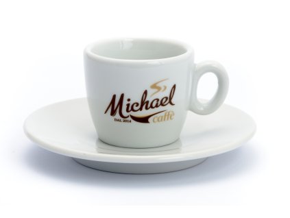 Porcelán - Espresso / šálek + podš. / Michael logo