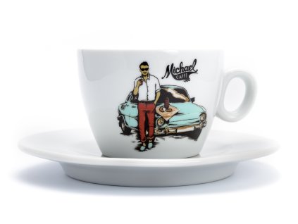 Porcelán -  Lungo / šálek + podš. / Michael - RETRO